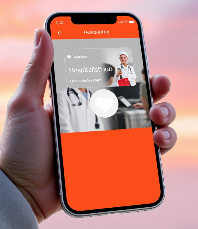 HospitalistHub mobile app interface